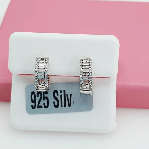 "925 Sterling Silver Cubic Zirconia Earrings, U19254663 - Picture 5 of 11